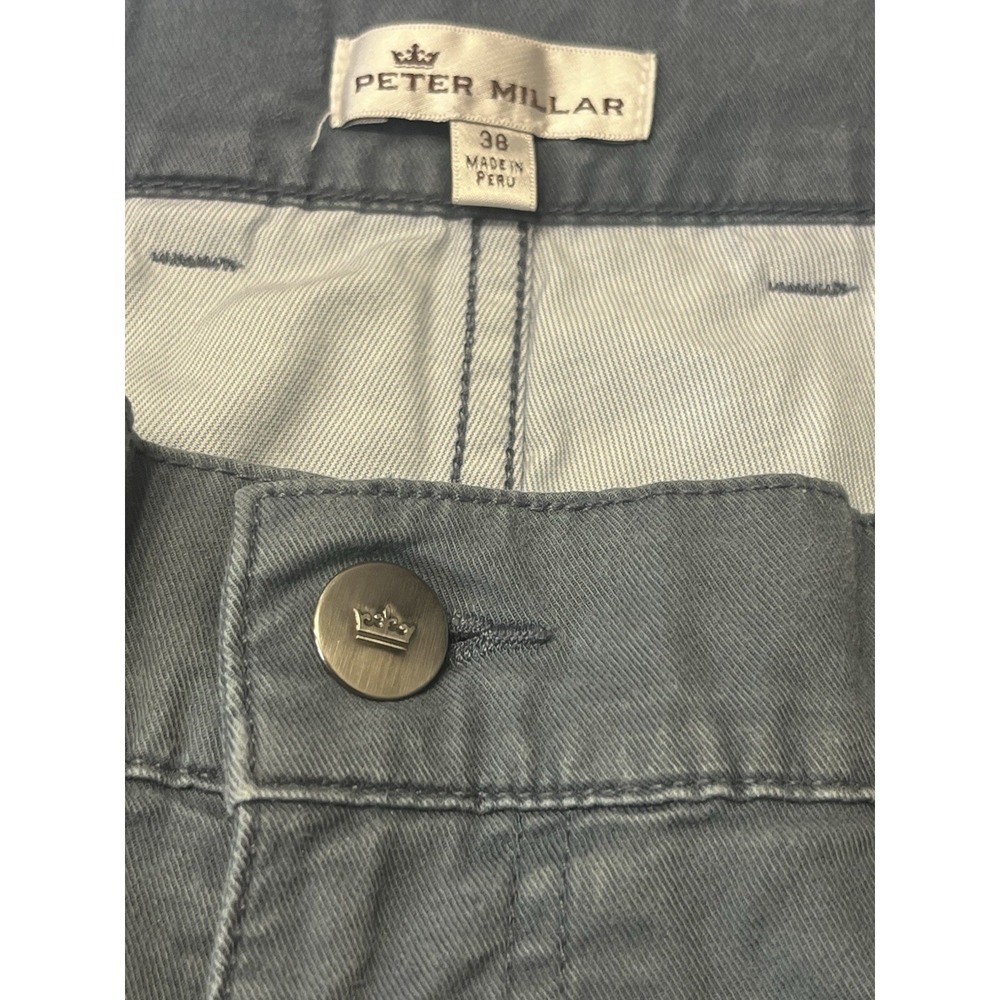 Peter Millar Men's 38x31 (Fits 36x31) Pima Cotton Flat Front Chinos Casual Pants - Picture 9 of 10
